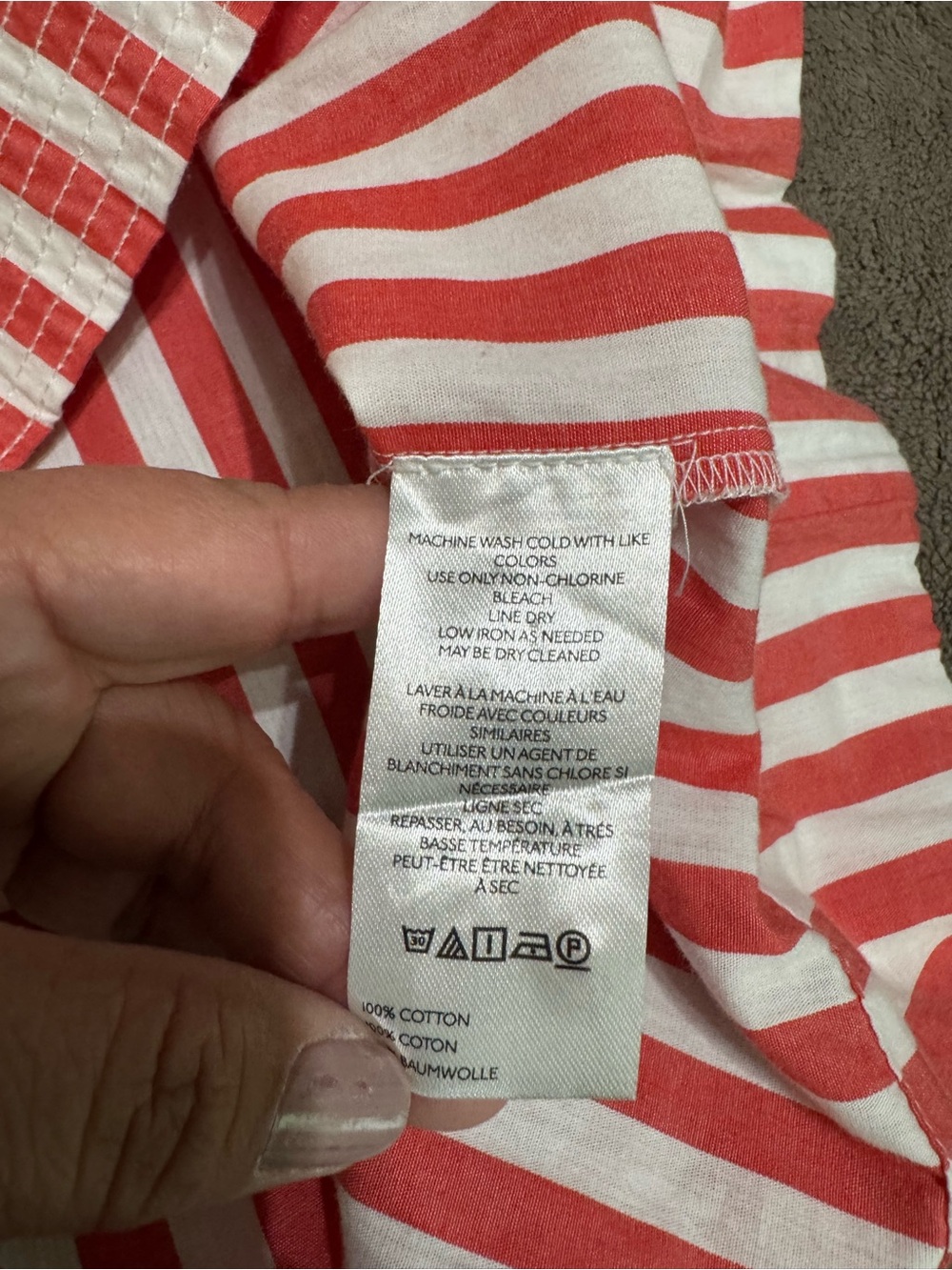 Anthropologie Red Striped Women's Top Sz 1X - Picture 7 of 7